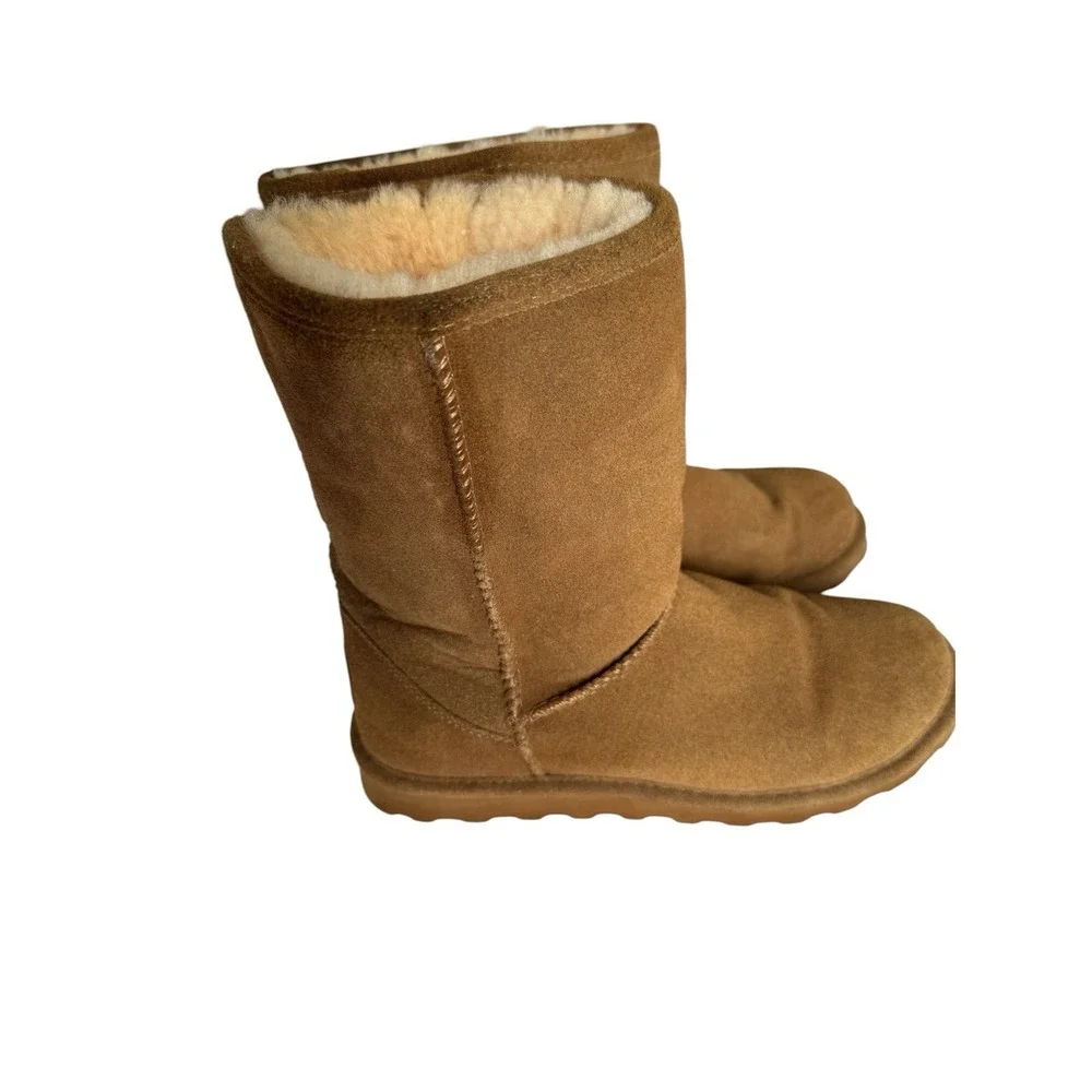 Bearpaw boots Women's Sz 9 Brown Suede Wool Shearling  Lining